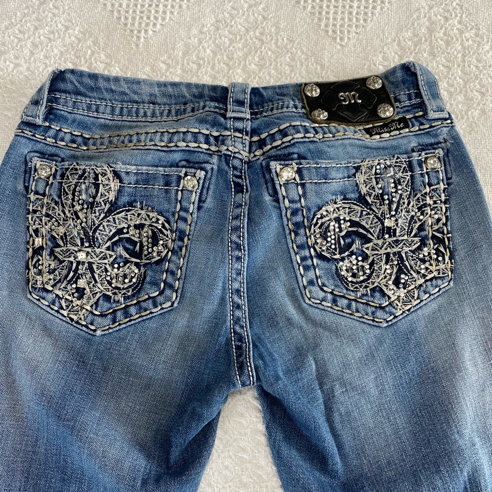 Y2K Miss Me Slim Boot Jeans (28)